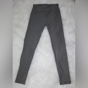 LulaRoe Womens Solid Gray Leggings Stretch Pants Size One Size